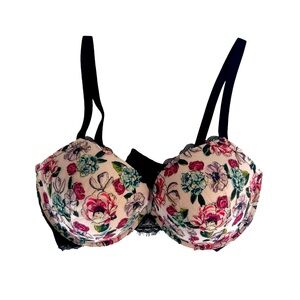 Victoria’s Secret Floral Push Up Bra Size 38DDD